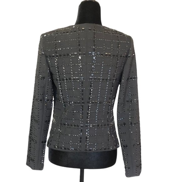 Michael Michael Kors Open-Front Beaded Blazer - Picture 7 of 12